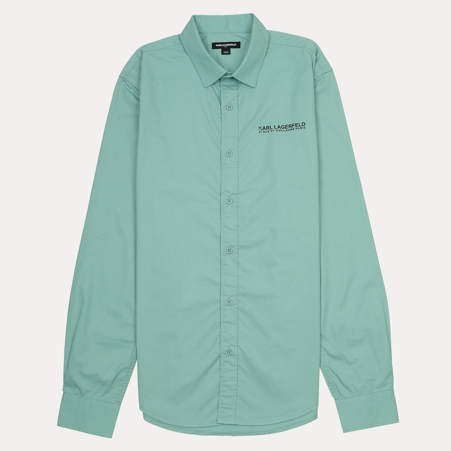KARL LAGERFELD Breezy Aqua Button-Up Shirt
