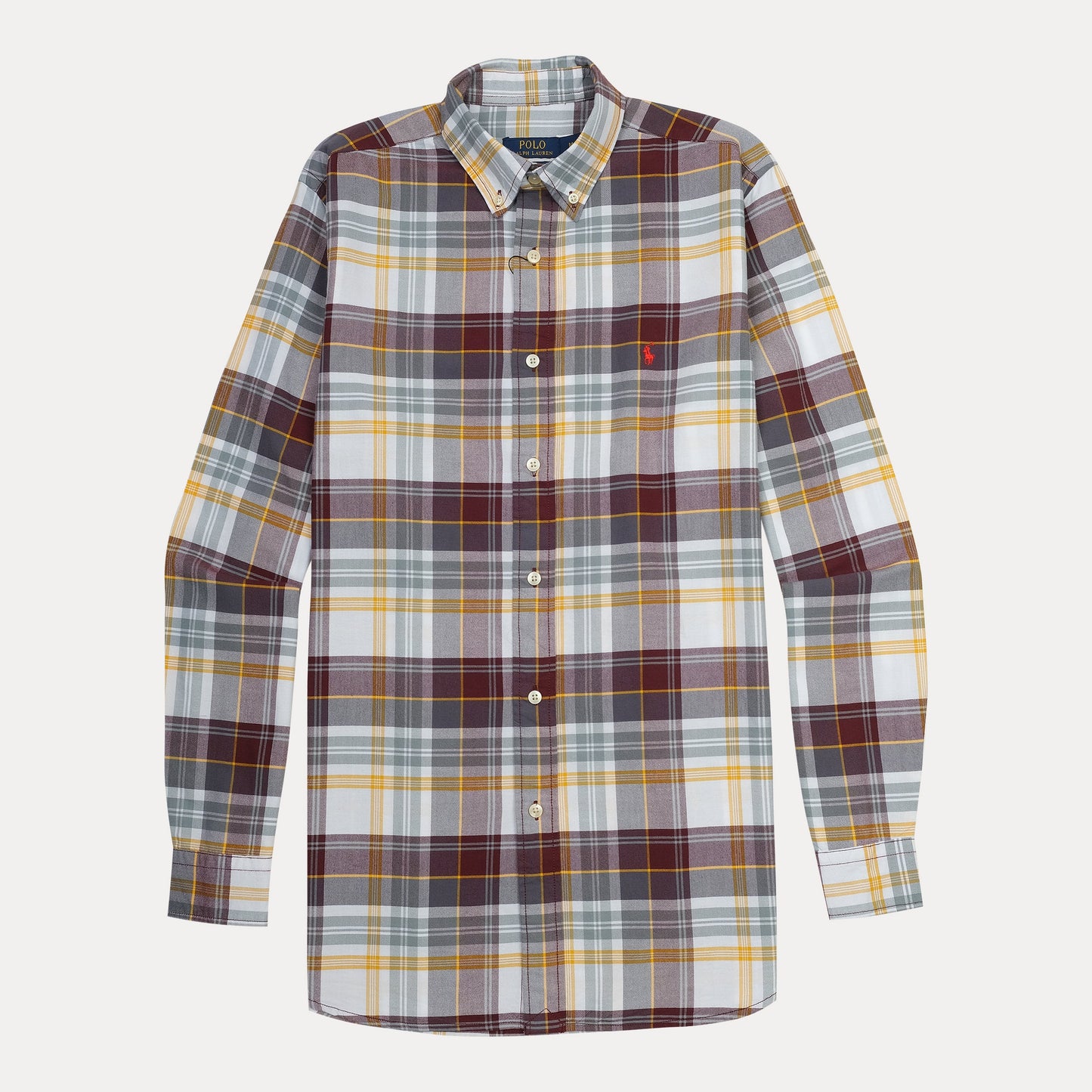 Polo Ralph Lauren Custom Fit Plaid Shirt in Autumn Harvest