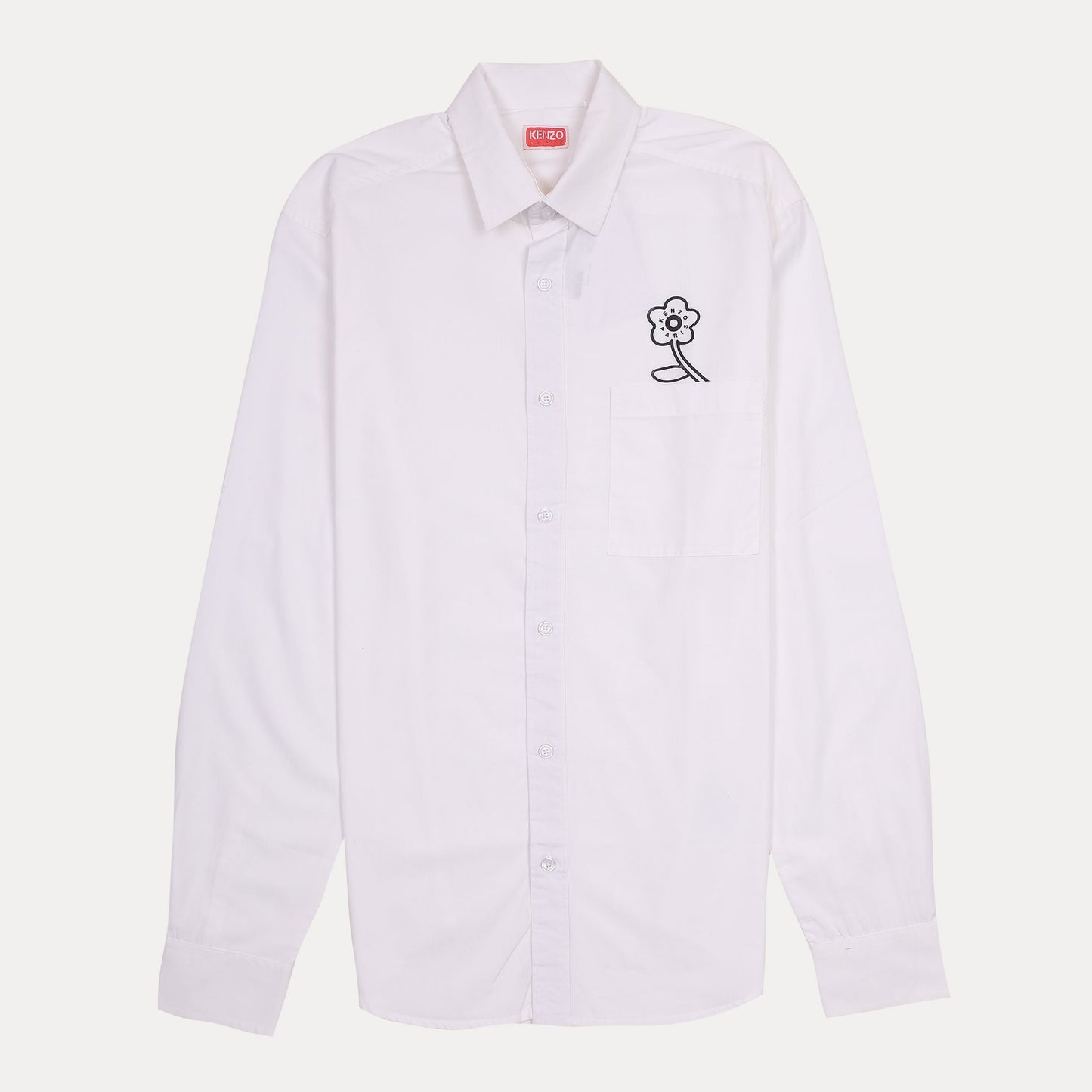 KENZO Ethereal Pearl Long Sleeve Button-Up Shirt
