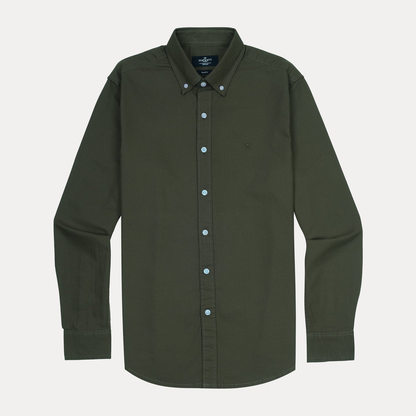 HACKETT Earthy Olive Slim Fit Shirt