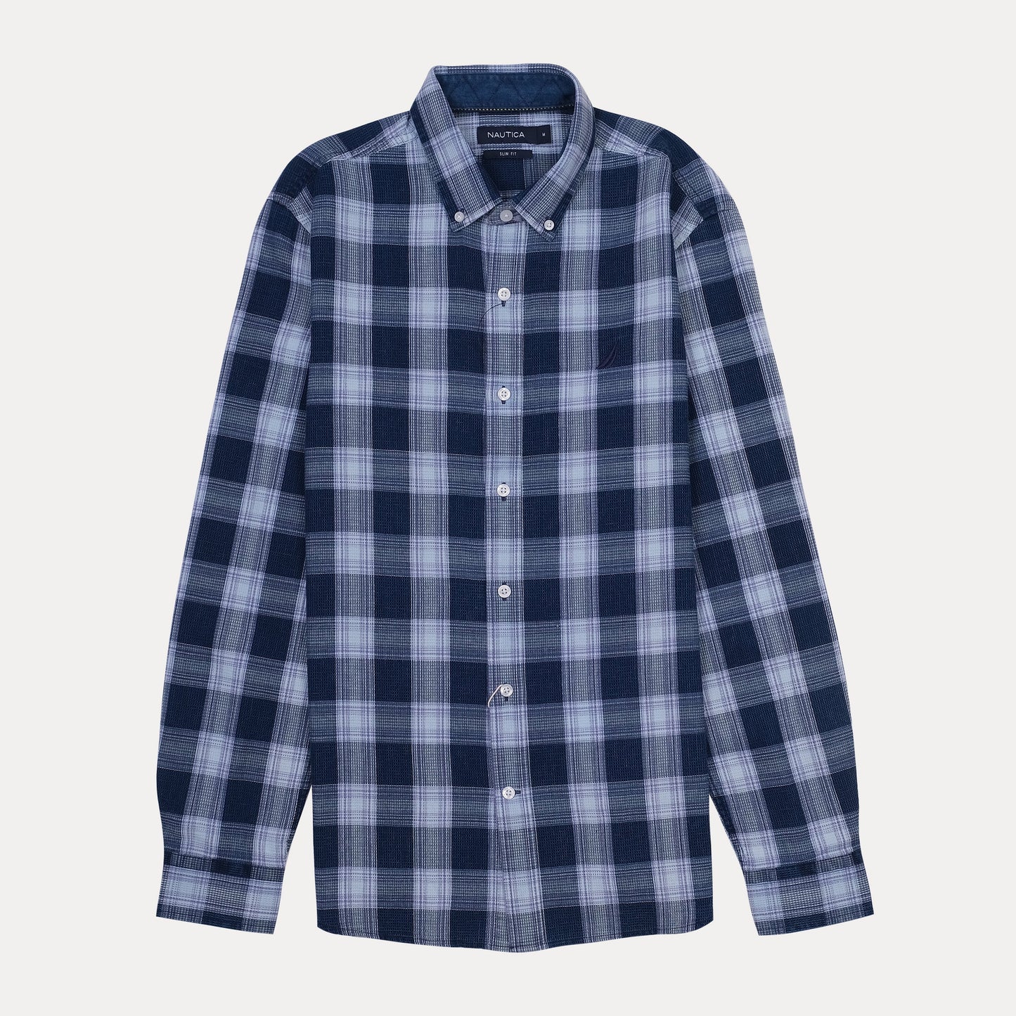 NAUTICA Slim Fit Plaid Button-Up Shirt