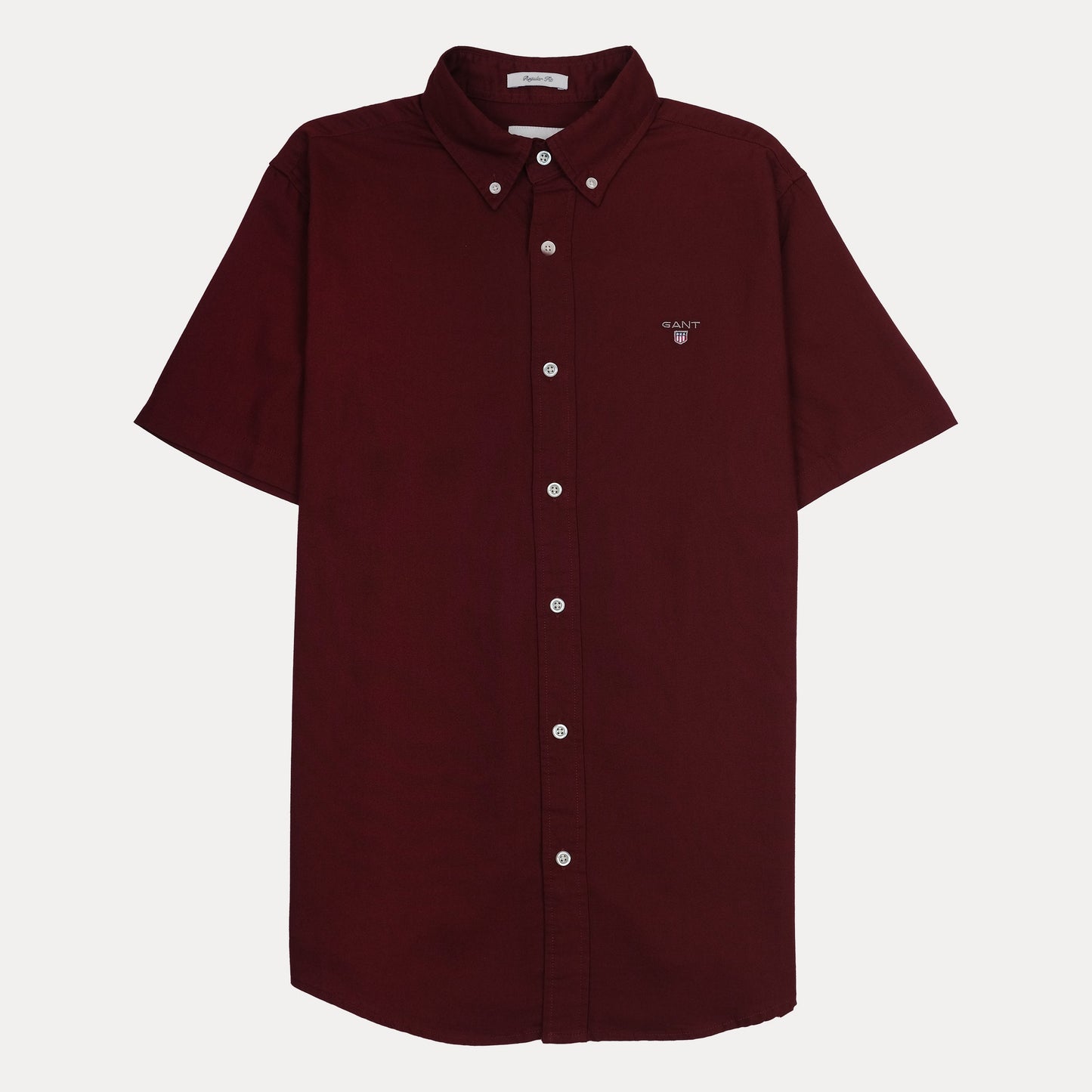 GANT Regal Red Short-Sleeve Button-Up Shirt