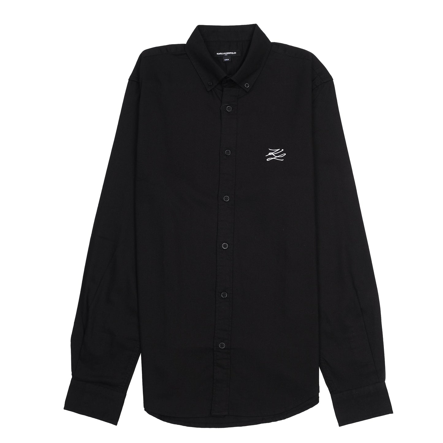 KARL LAGERFELD Elegant Midnight Black Button-Up Shirt