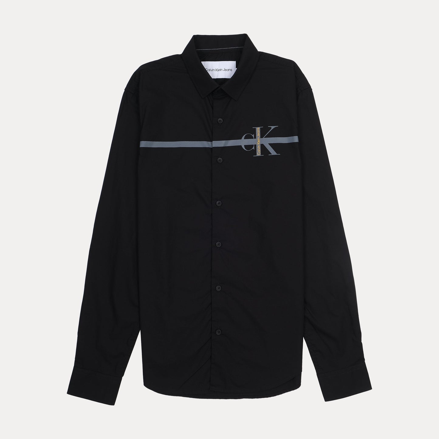 CALVIN KLEIN Untamed Onyx Whisper Long Sleeve Button-Up Shirt