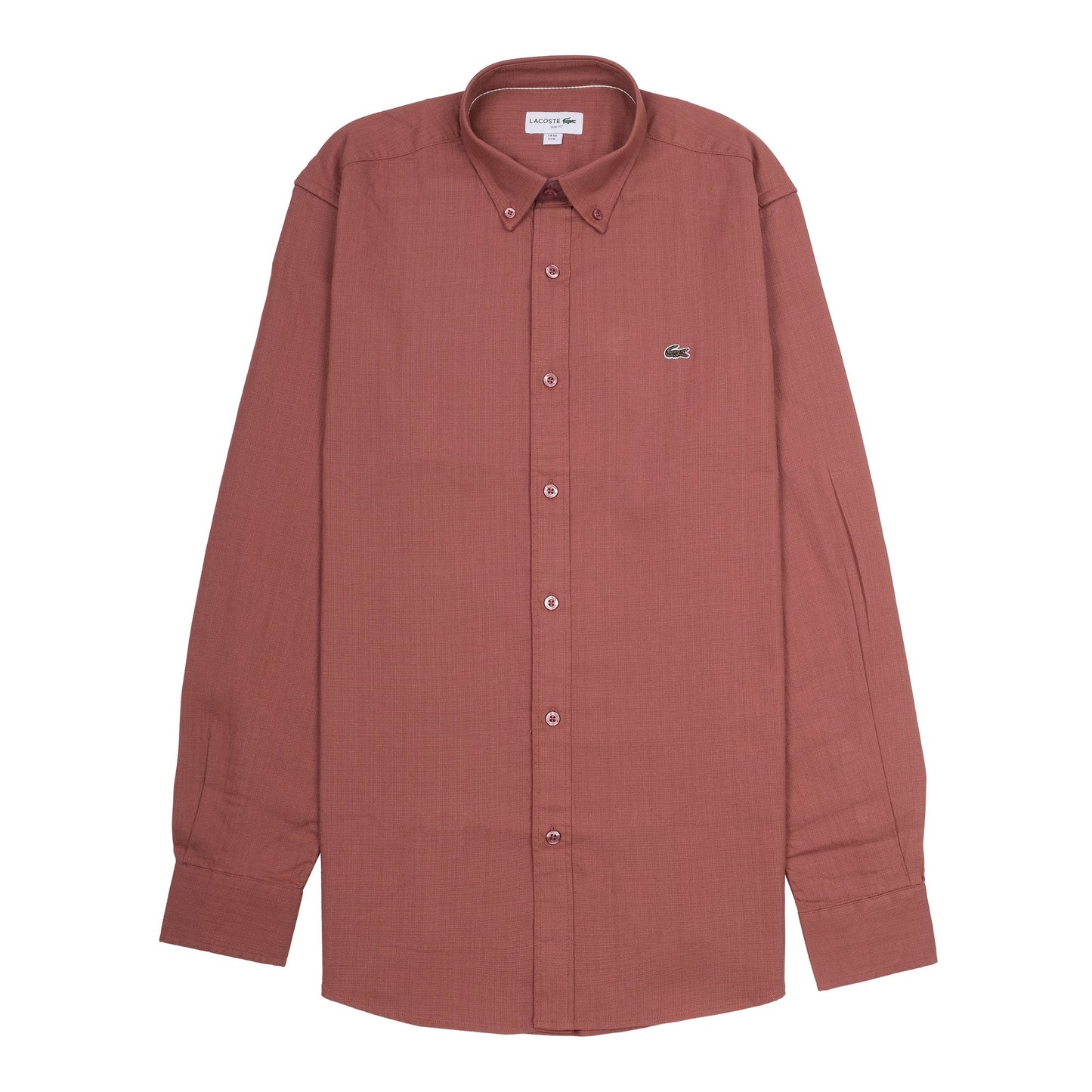 Lacoste Elegant Earthy Long Sleeve Shirt in Rustic Rose
