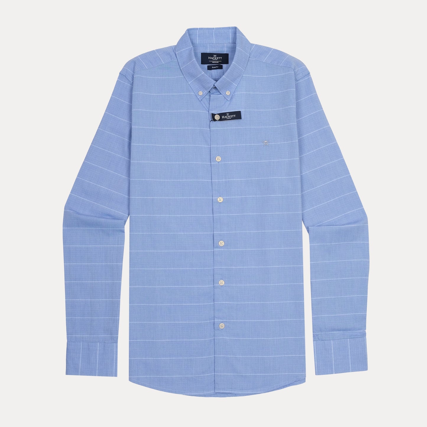 HACKETT Elegant Sky Blue Striped Slim Fit Shirt