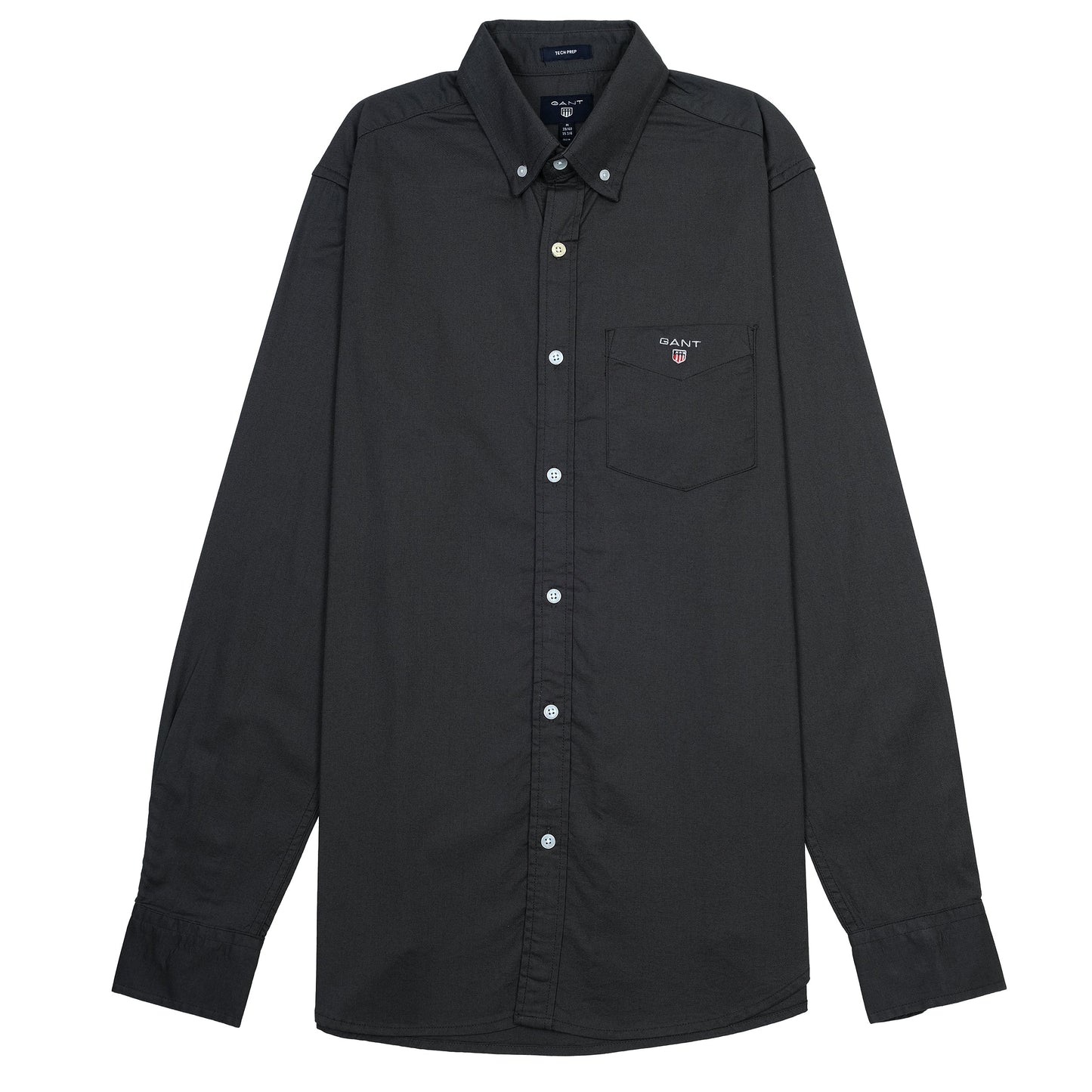 GANT Tech Prep Button-Up Shirt in Charcoal Elegance