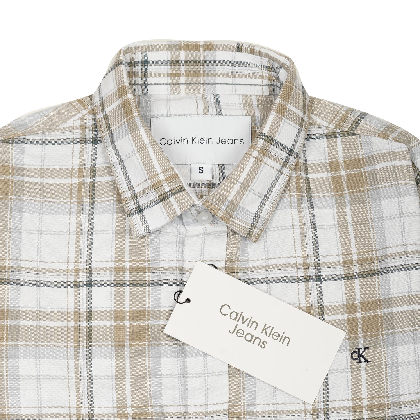 CALVIN KLEIN JEANS Prismatic Sand Tailored Fit Long Sleeve Check Shirt
