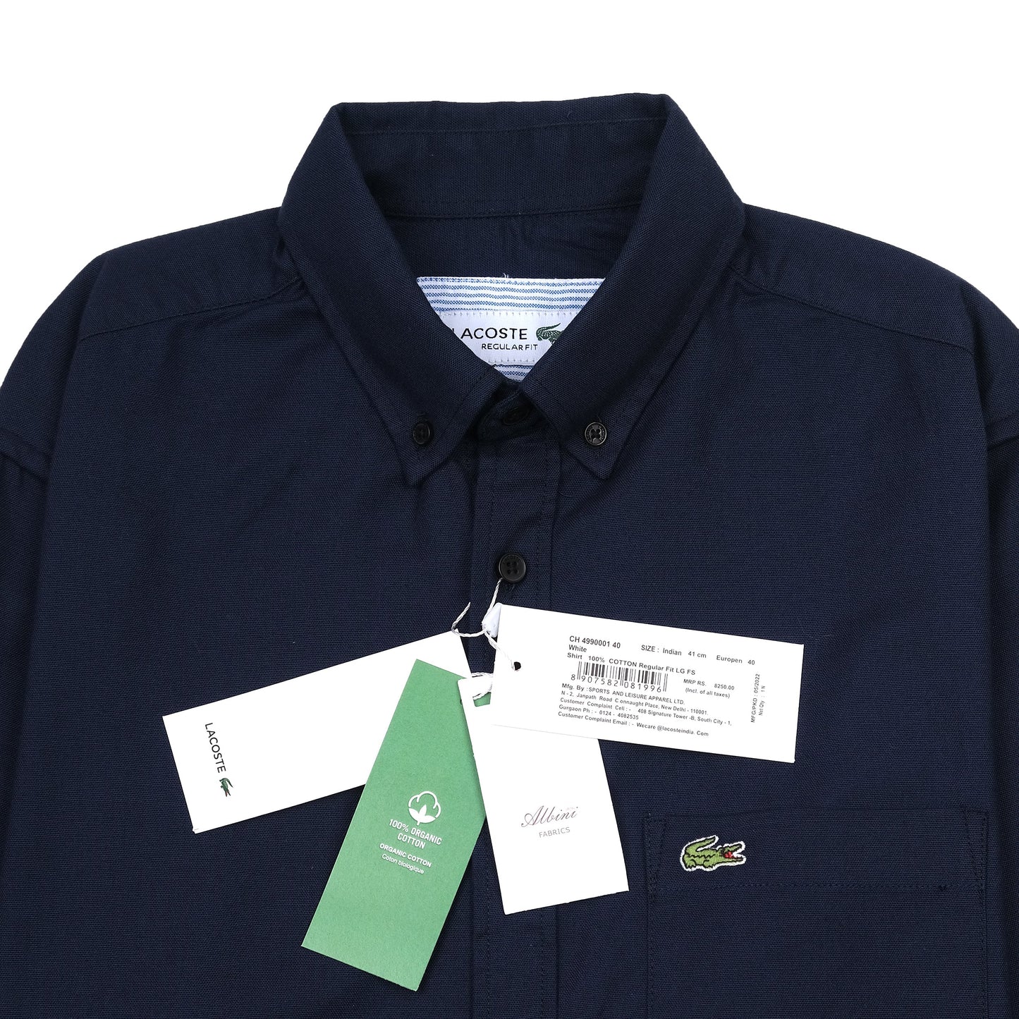 Lacoste Elegant Indigo Button-Up Shirt
