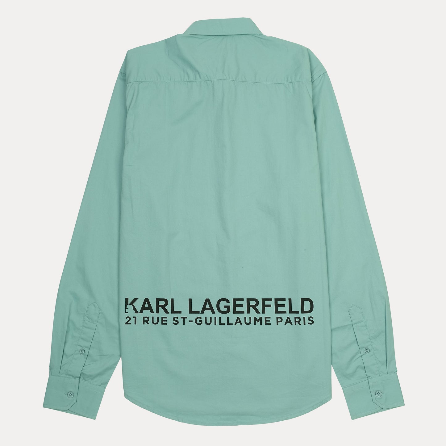 KARL LAGERFELD Breezy Aqua Button-Up Shirt