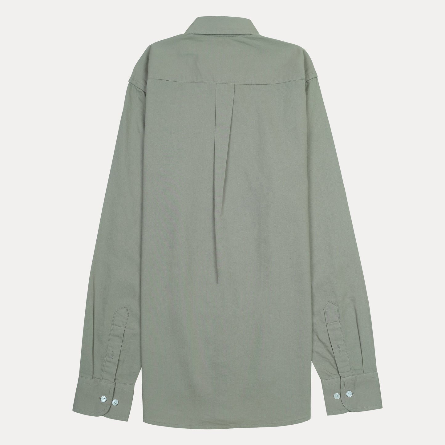Lacoste Organic Cotton Sage Green Button-Up Shirt with Elegant Embroidery