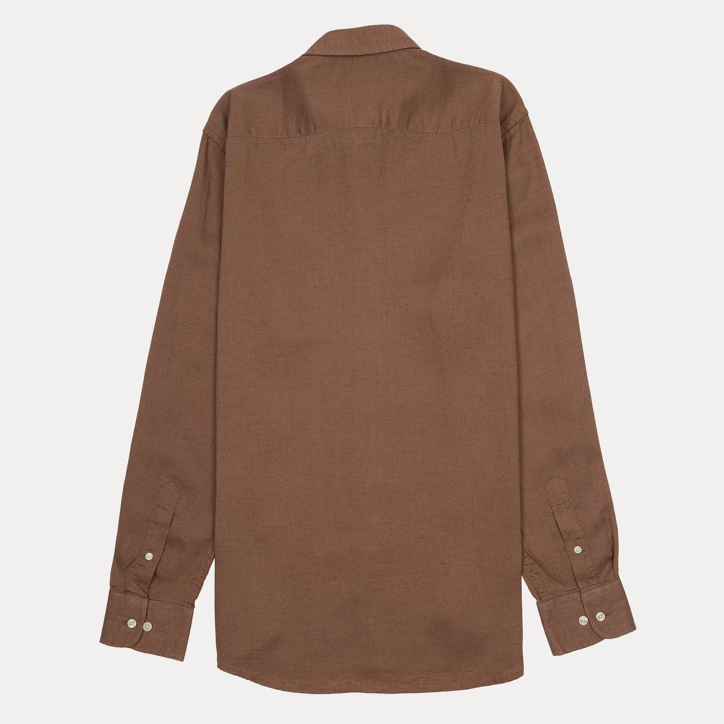 Tommy Hilfiger Rustic Cocoa Button-Up Linen Shirt