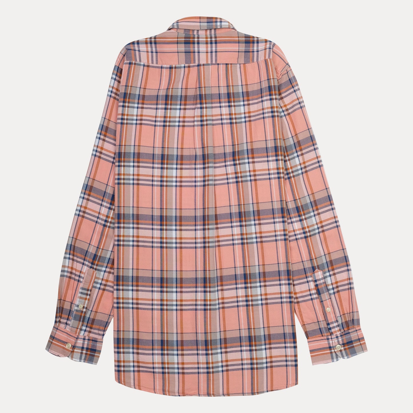 Polo Ralph Lauren Custom Fit Plaid Shirt in Sunset Coral