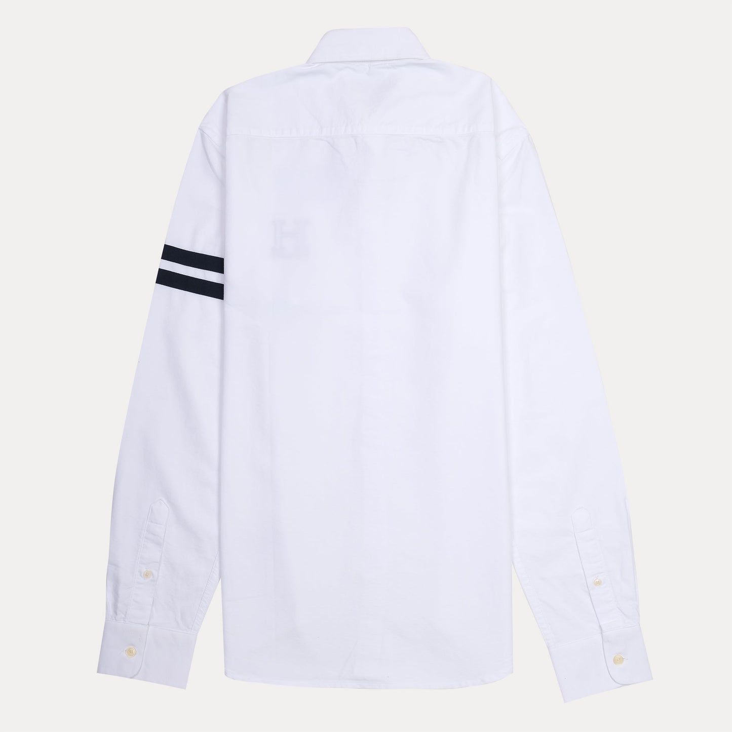 HACKETT Crisp White Slim Fit Shirt with Nautical Flair