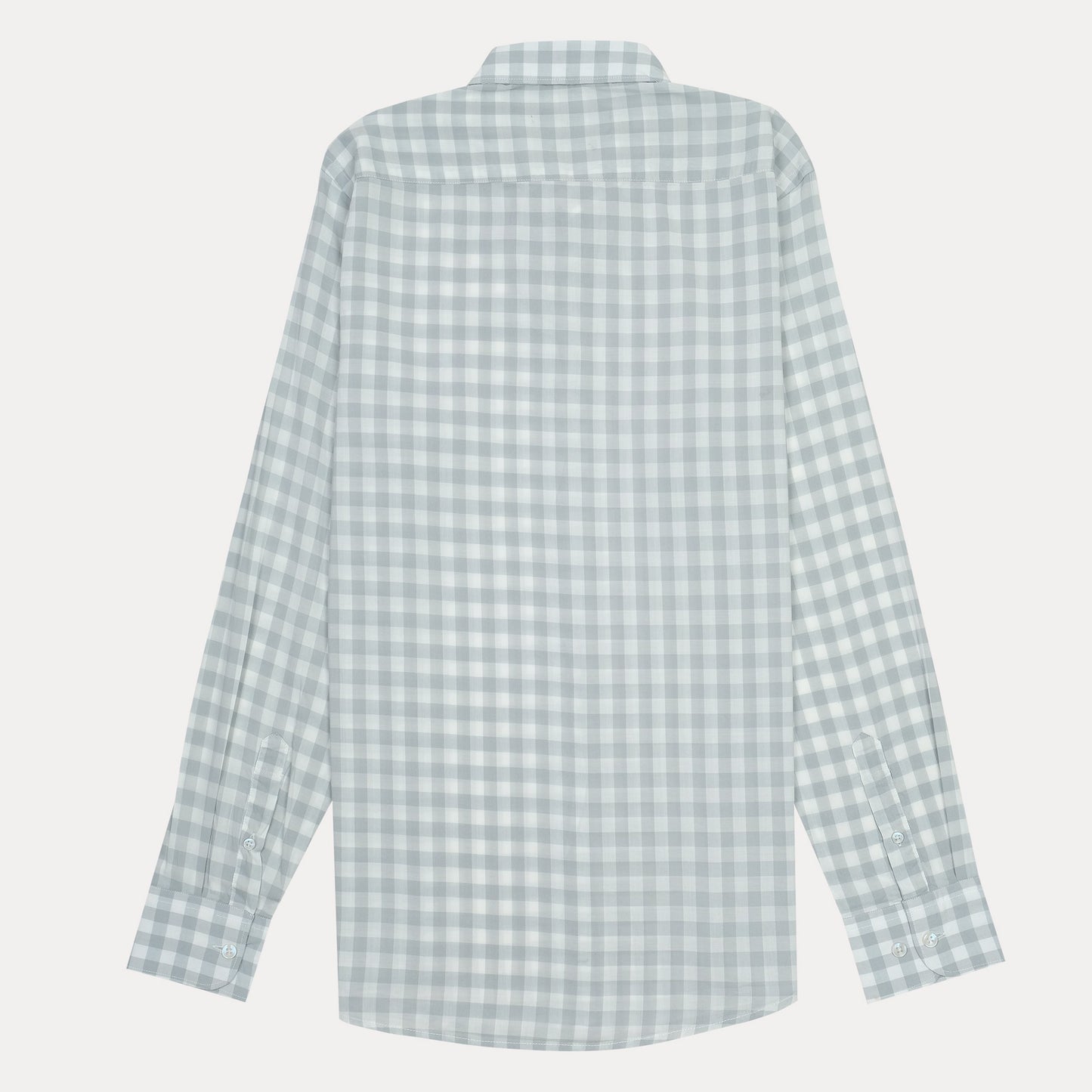 HACKETT Earthy Elegance Slim Fit Gingham Shirt in Misty Grey