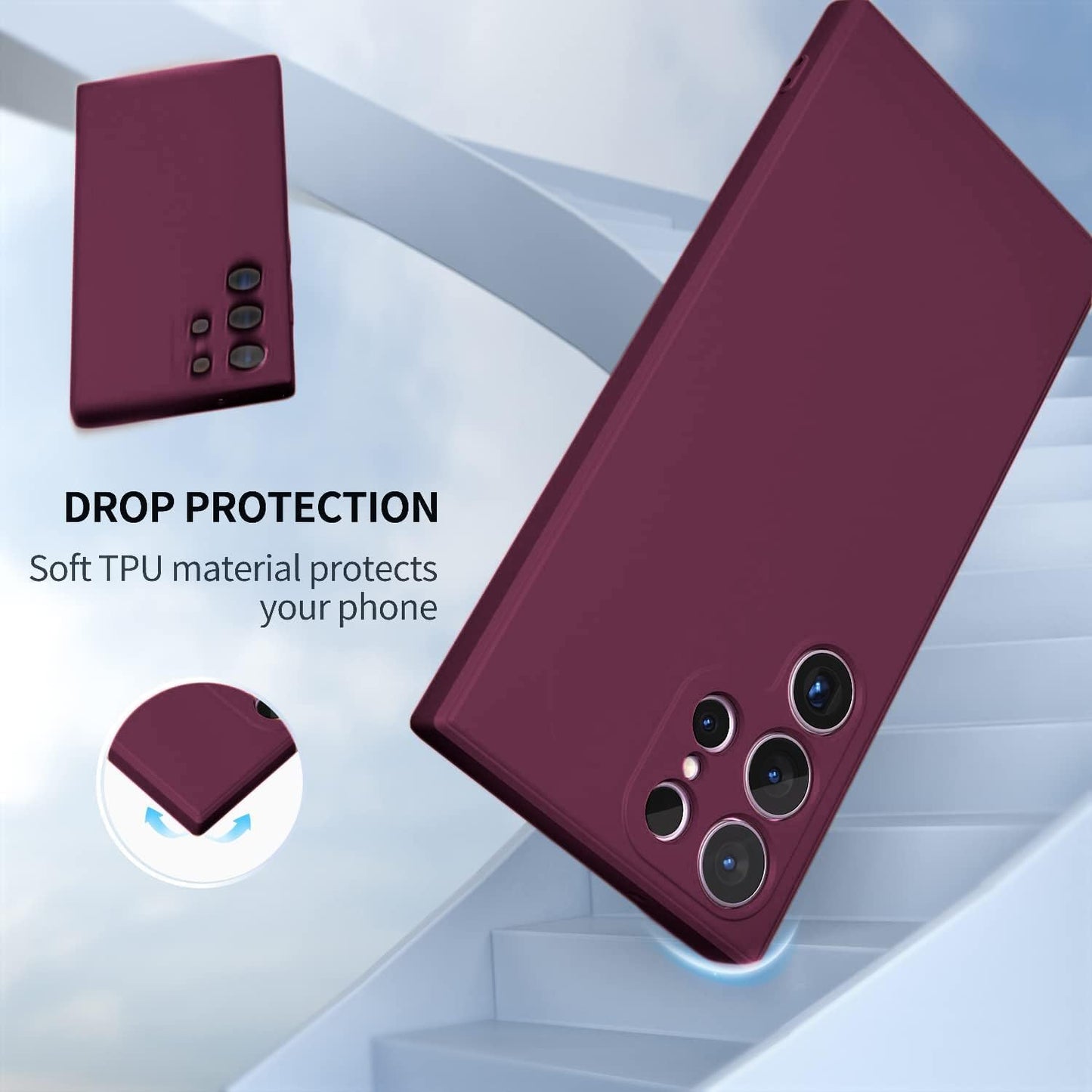 Samsung Galaxy S24 Ultra Liquid Silicon Case With Logo - Wine