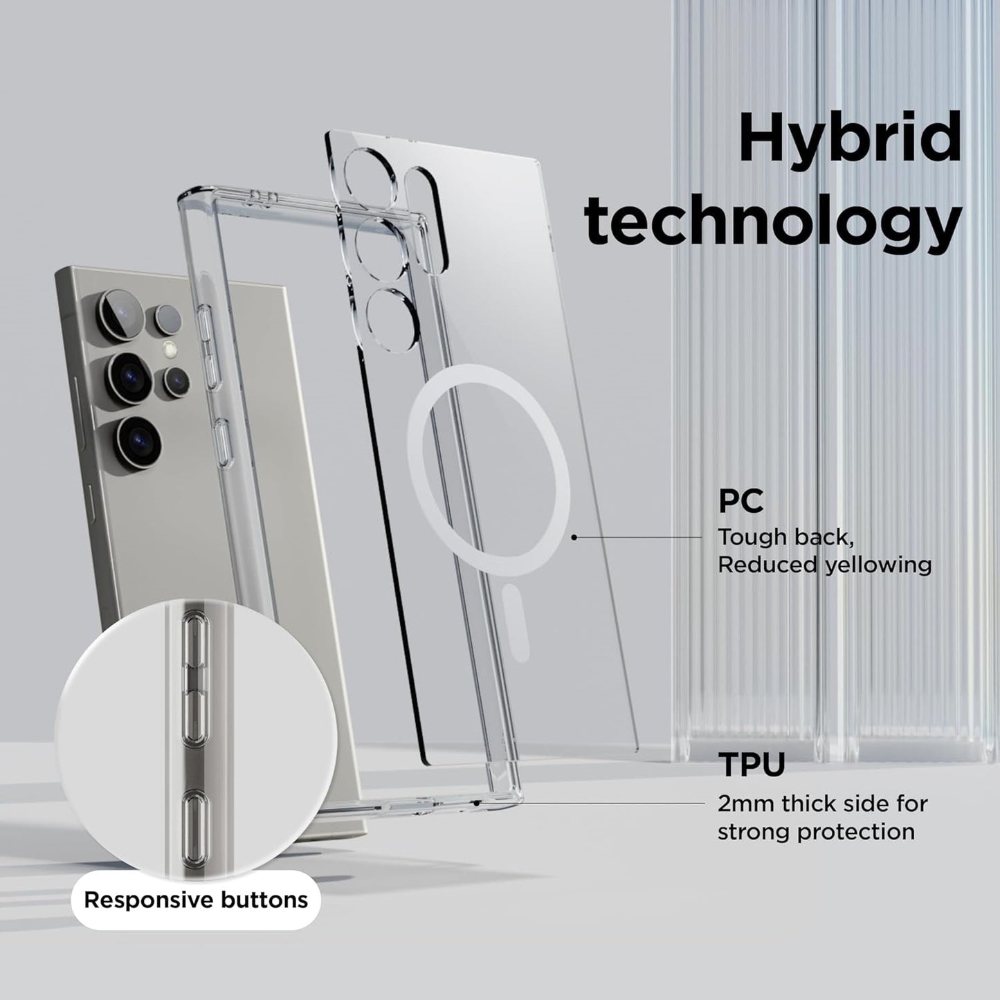 Samsung Galaxy S24 Ultra Super Slim Case With Magsafe - Transparent