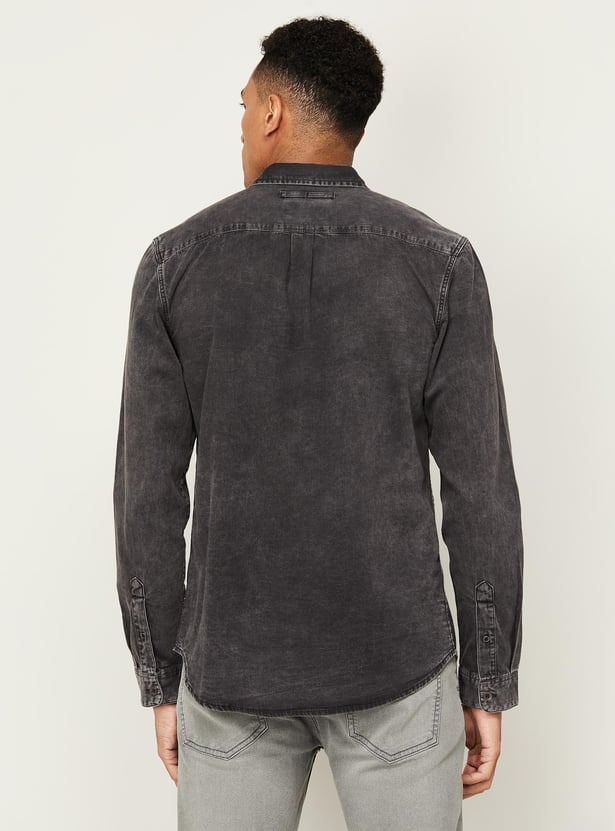 Wrangler Urban Charcoal Denim Shirt - Ruggedly Stylish