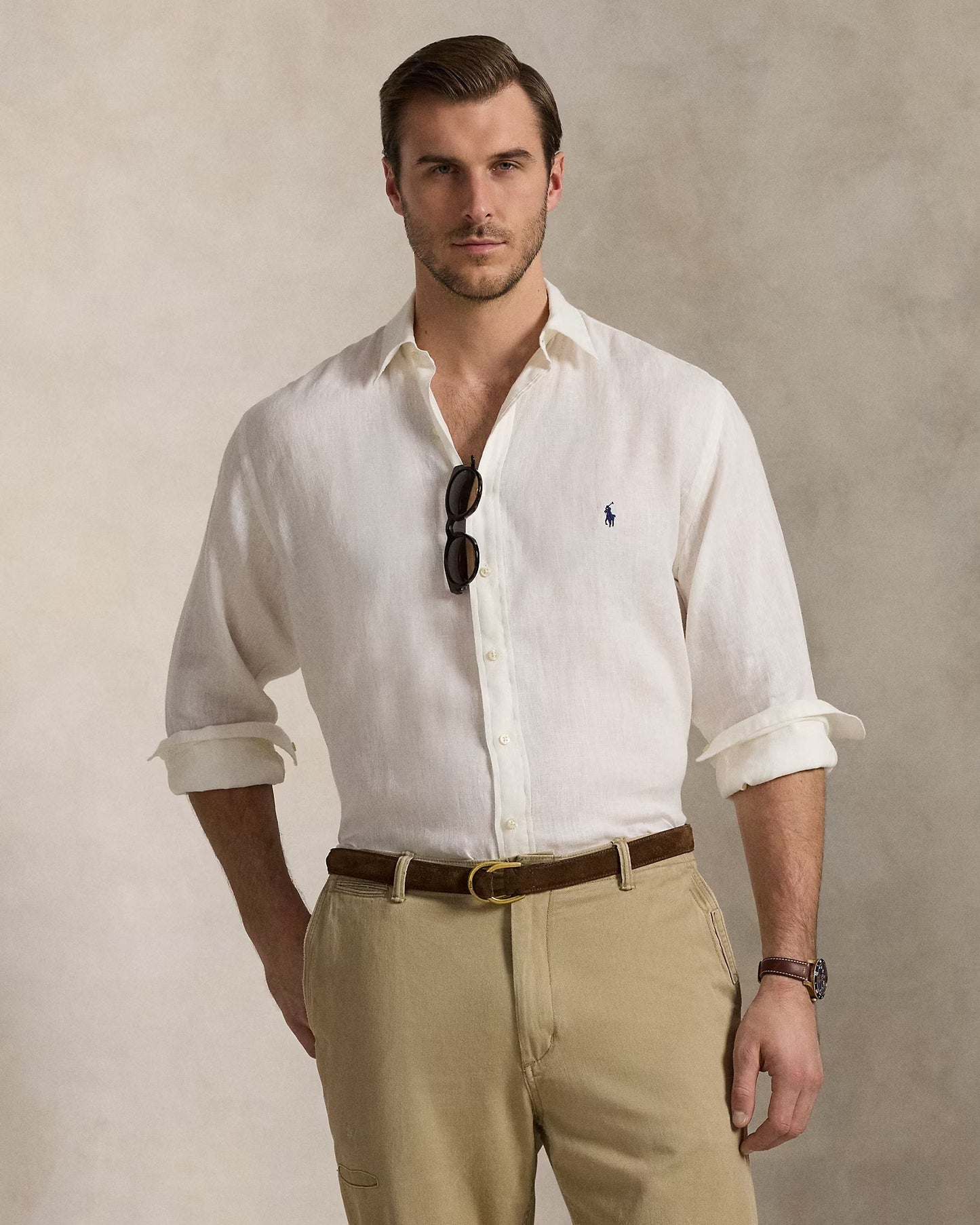 Polo Ralph Lauren Effortlessly Elegant Linen Shirt in Whispering White