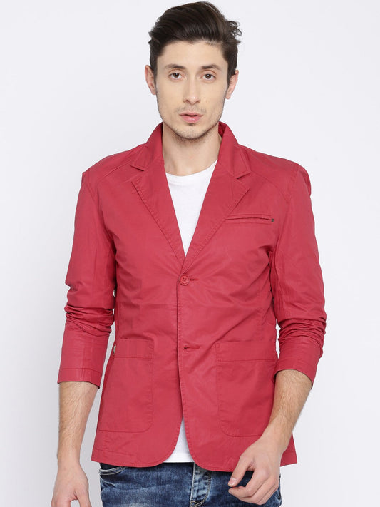SPYKAR Casual Red Blazer for Men