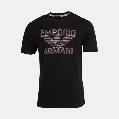 EMPORIO ARMANI Ember Noir Relaxed Fit Short Sleeve Graphic T-Shirt