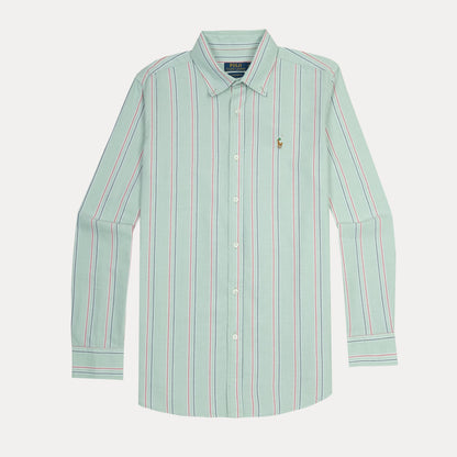 Polo Ralph Lauren Breezy Mint Striped Custom Fit Shirt