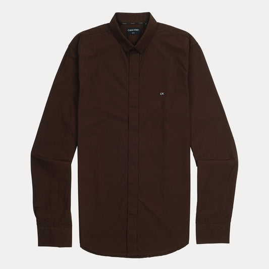 Calvin Klein Elegant Espresso Slim Fit Shirt