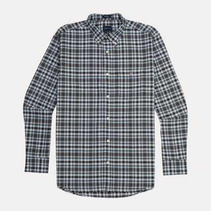 GANT Tech Prep Plaid Perfection Shirt in Charcoal Check