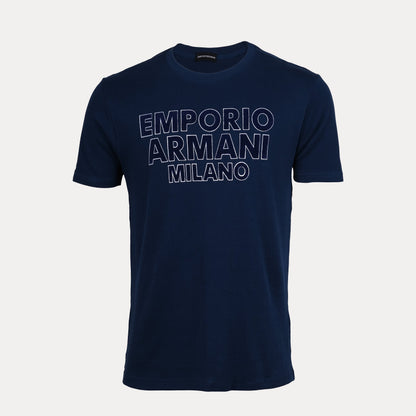 EMPORIO ARMANI Midnight Sapphire Relaxed Fit Short Sleeve T-Shirt