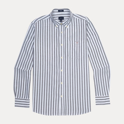GANT Tech Prep Striped Elegance Shirt in Cloudy Grey