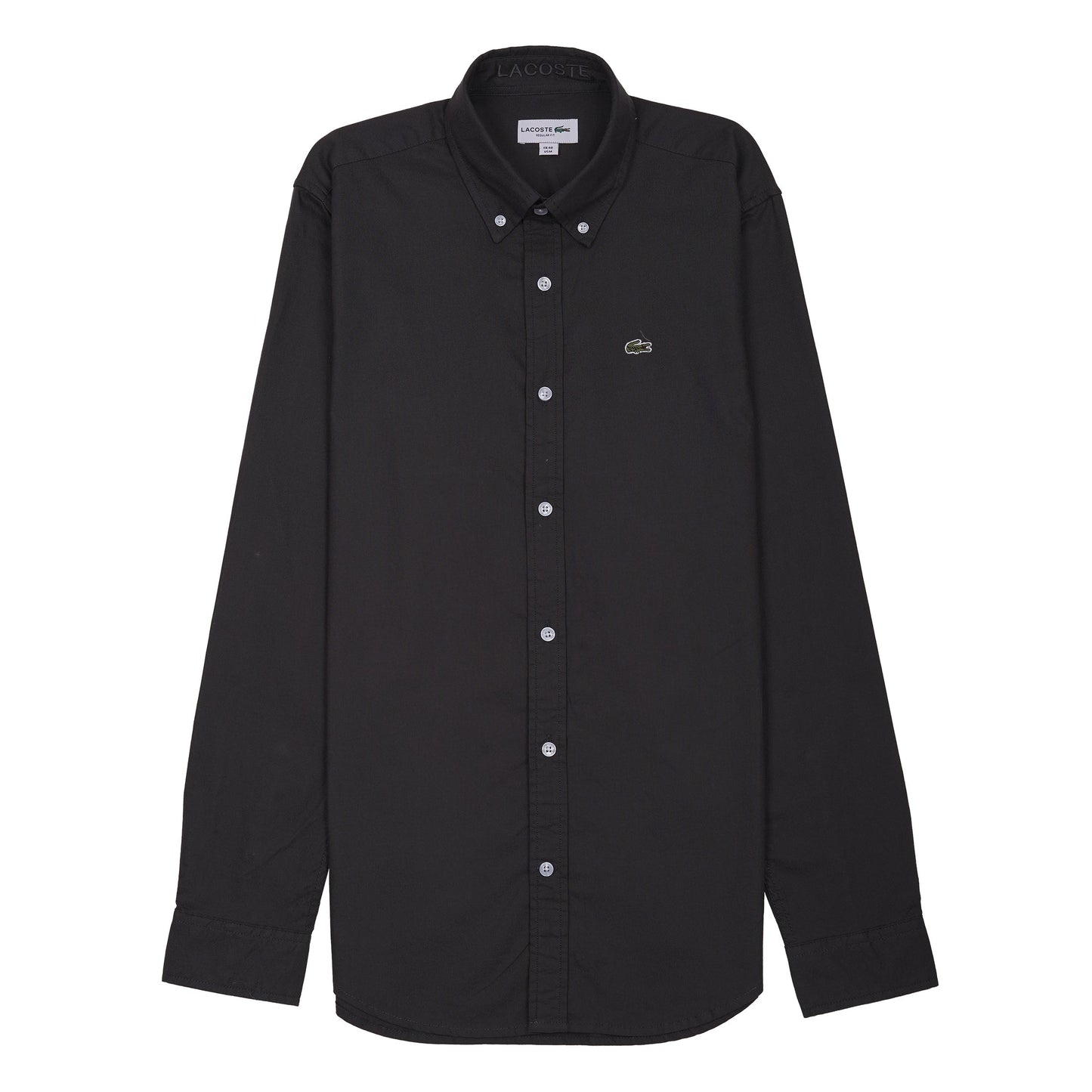 Lacoste Elegant Black Cotton Shirt