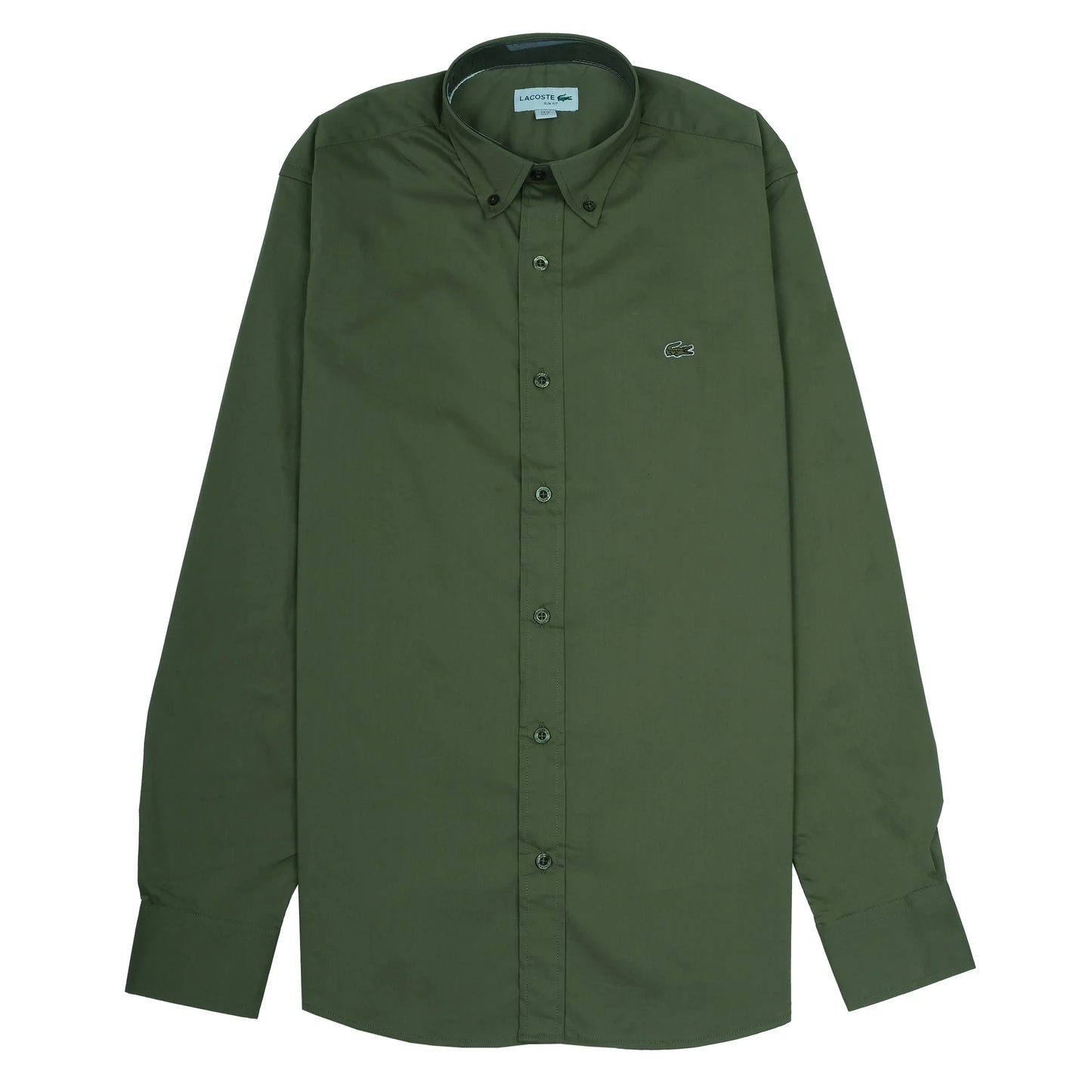 Lacoste Elegant Olive Green Slim Fit Shirt