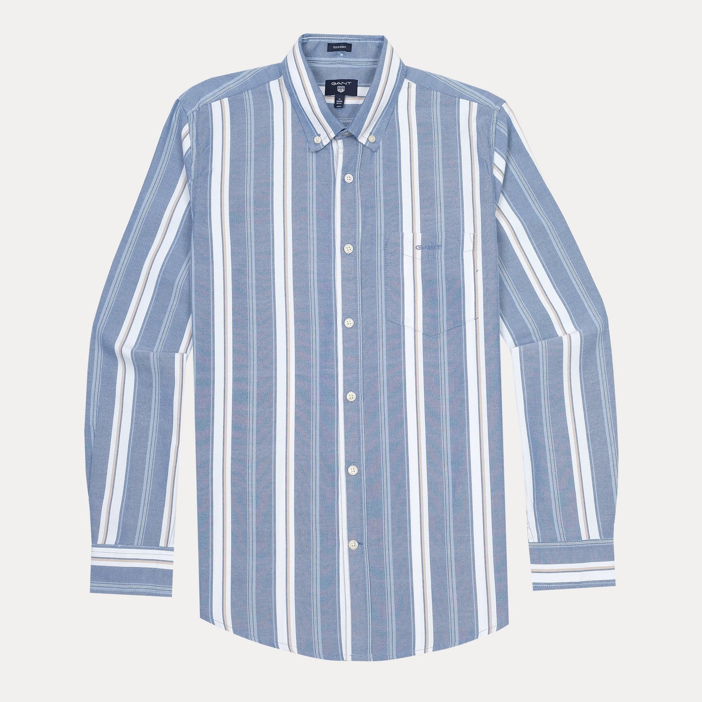 GANT Striped Serenity Tech Prep Shirt in Ocean Breeze