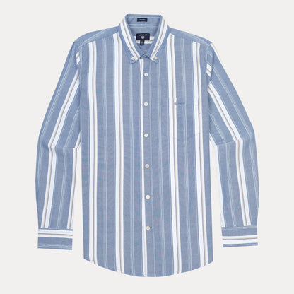 GANT Striped Serenity Tech Prep Shirt in Ocean Breeze