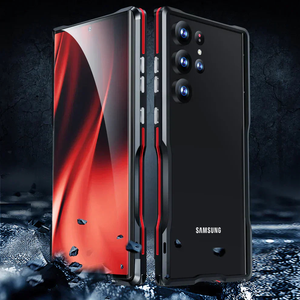 Anti-drop Bumper Samsung Case With Metal Frame Screw Lock