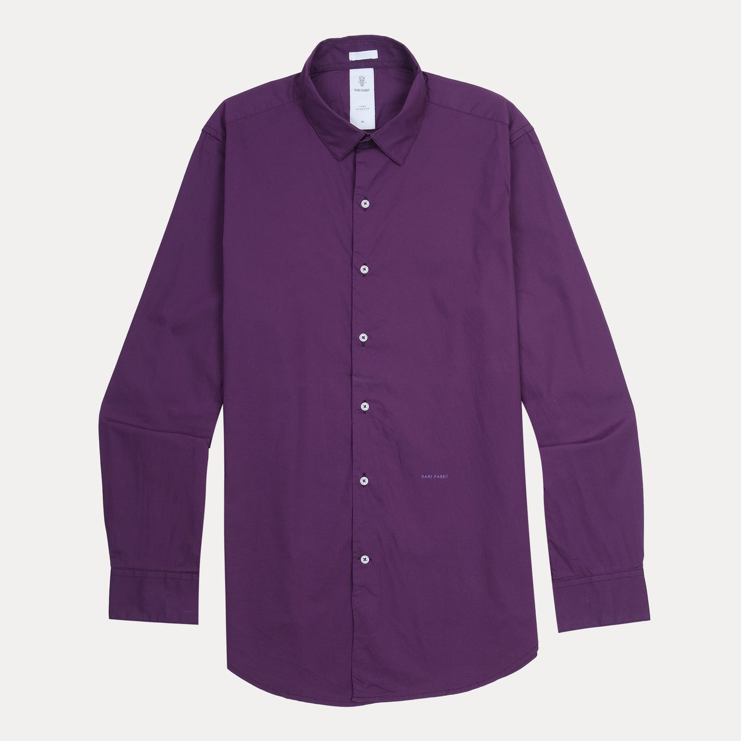 RARE RABBIT Elegant Amethyst Fine Stretch Shirt