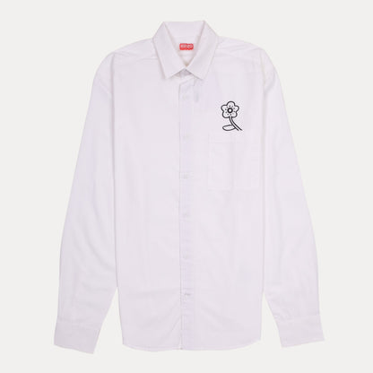 KENZO Ethereal Pearl Long Sleeve Button-Up Shirt