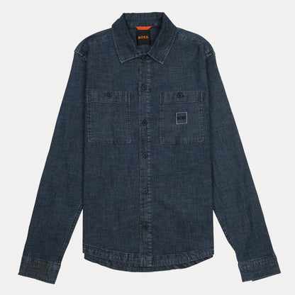 BOSS Denim Delight Shirt in Midnight Blue