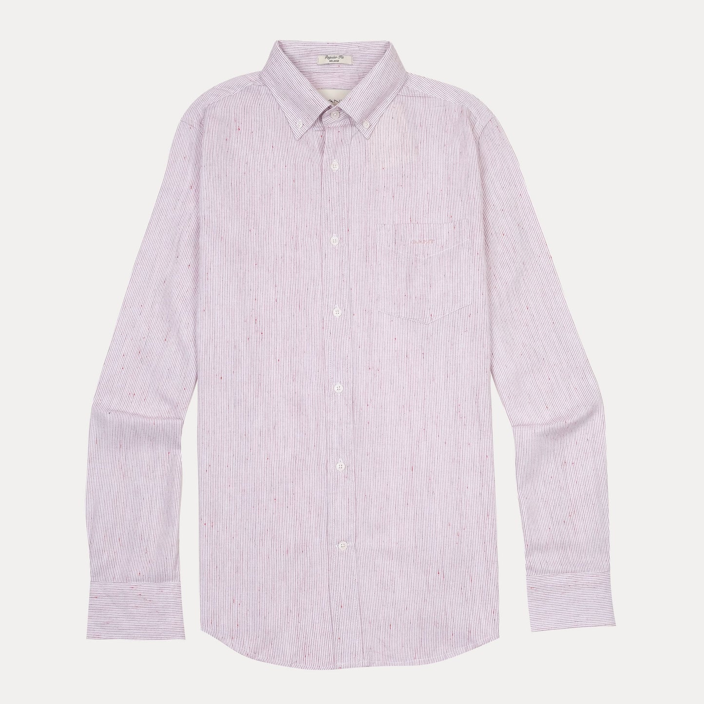 [Mélange Slub Linen] GANT Melange Stripe Shirt in Blushing Petal