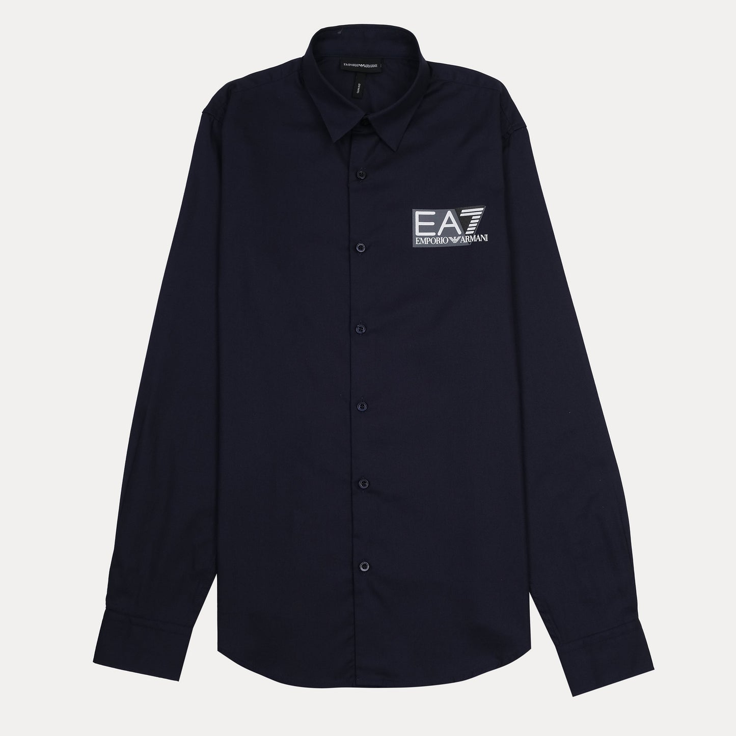 Emporio Armani Elegant Midnight Blue Button-Up Shirt