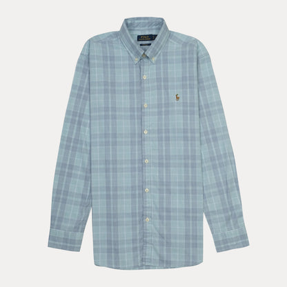 POLO RALPH LAUREN Custom Fit Plaid Button-Down Shirt in Blue