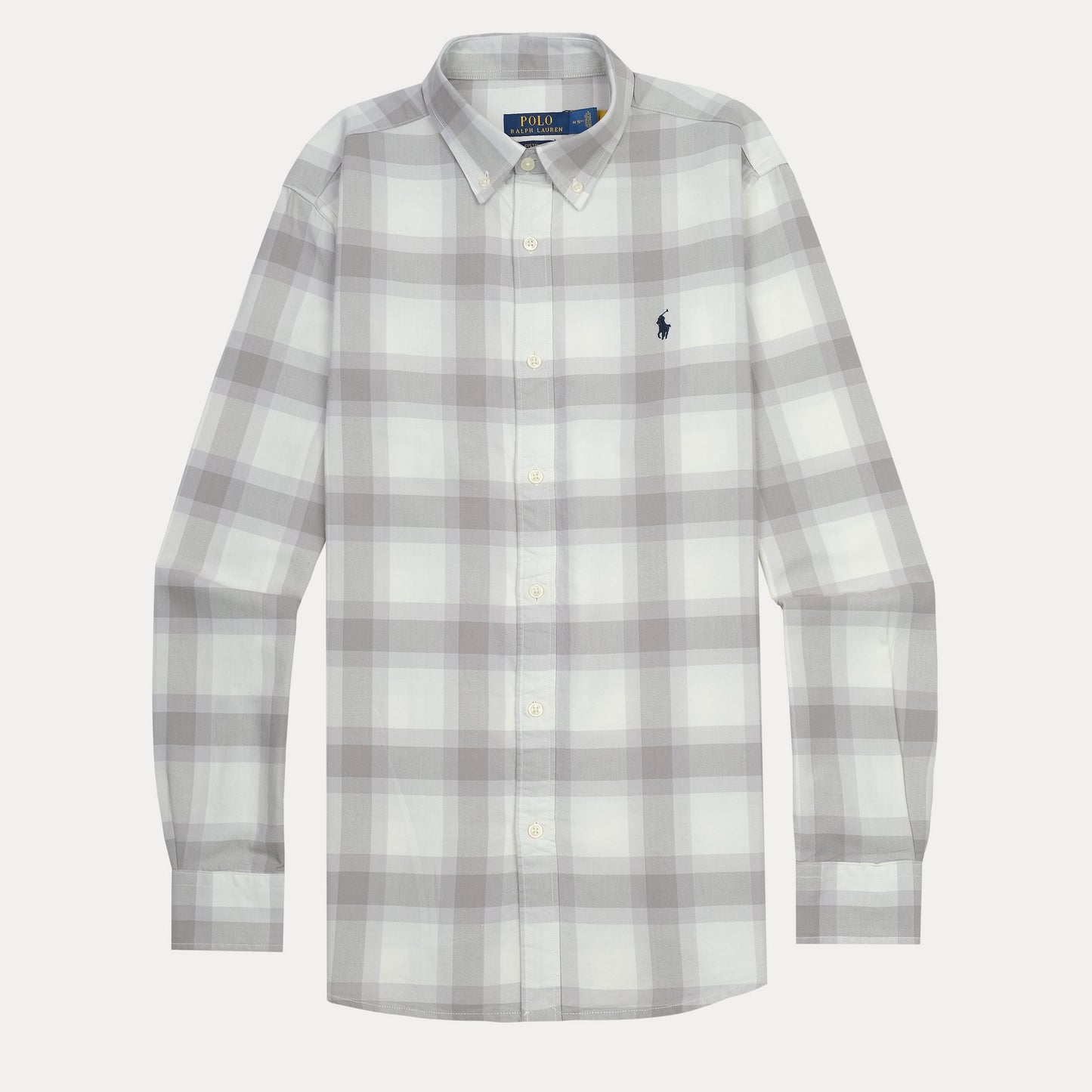 Polo Ralph Lauren Custom Fit Plaid Shirt in Misty Gray
