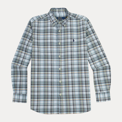 Polo Ralph Lauren Custom Fit Plaid Shirt in Serene Sky