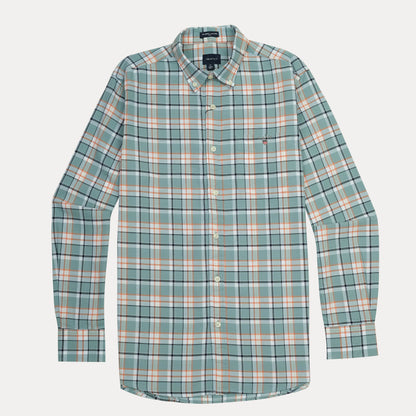 GANT The Beefy Oxford Shirt in Serene Teal Plaid