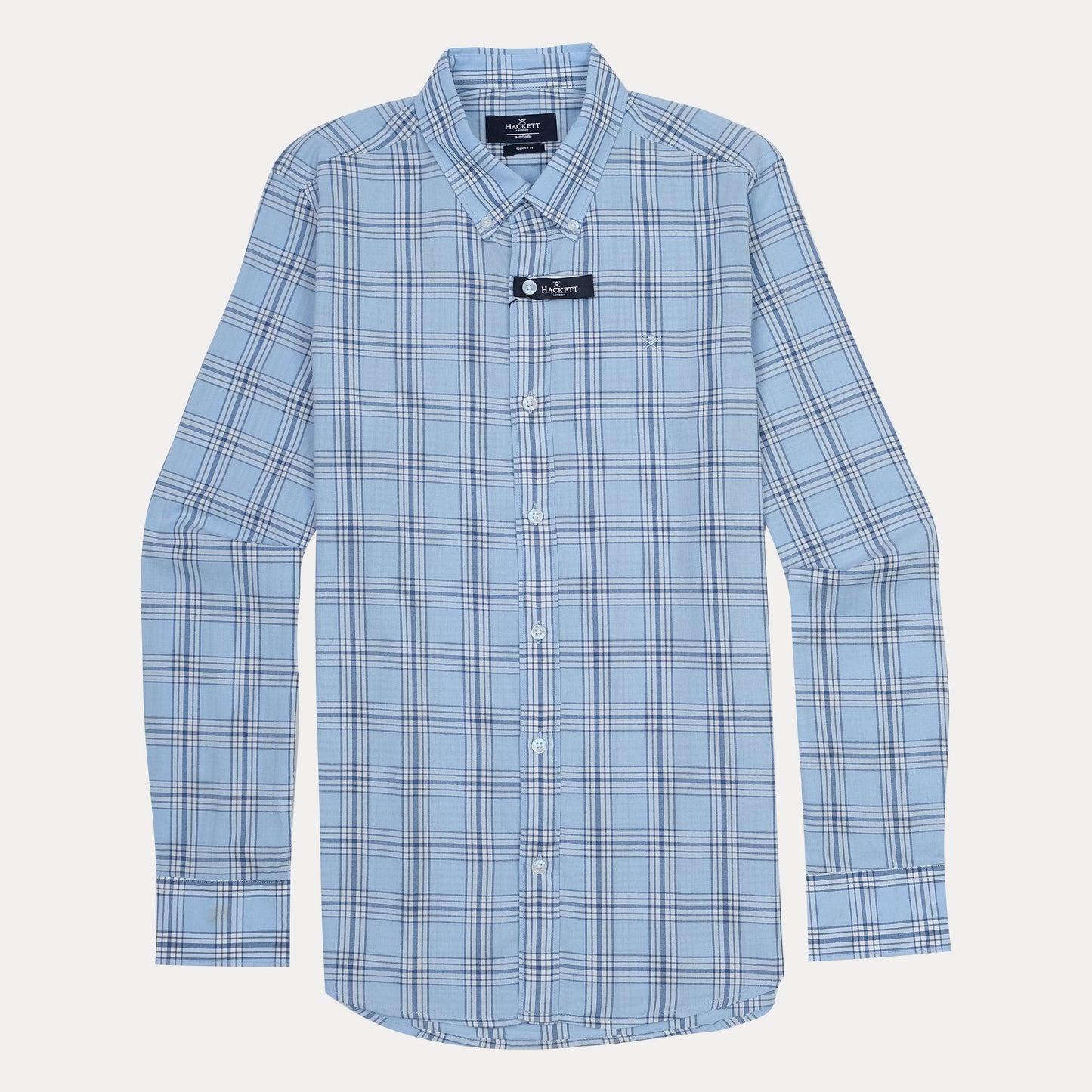 HACKETT Effervescent Sky Checkered Slim Fit Shirt