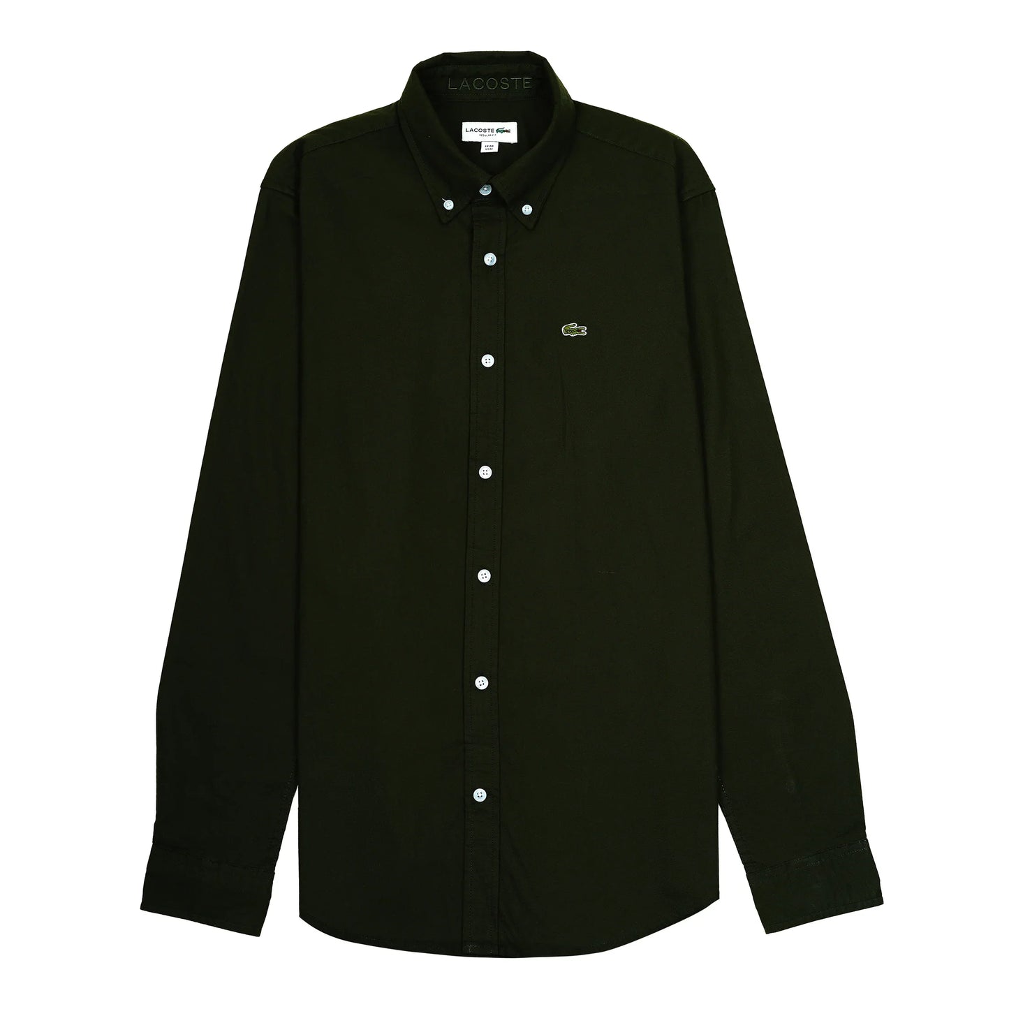 Lacoste Elegant Olive Green Button-Up Shirt