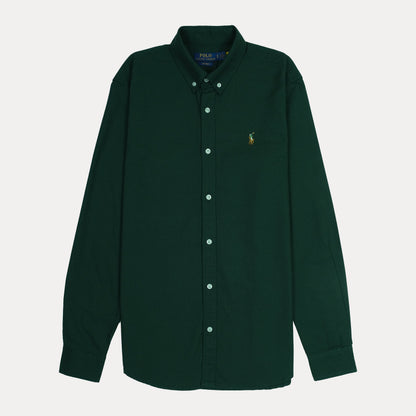 POLO RALPH LAUREN Custom Fit Long Sleeve Button-Down Shirt in Dark Green