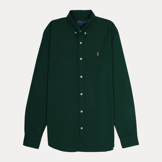 POLO RALPH LAUREN Custom Fit Long Sleeve Button-Down Shirt in Dark Green