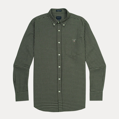 GANT The Beefy Oxford Shirt - Forest Green Checkered Elegance