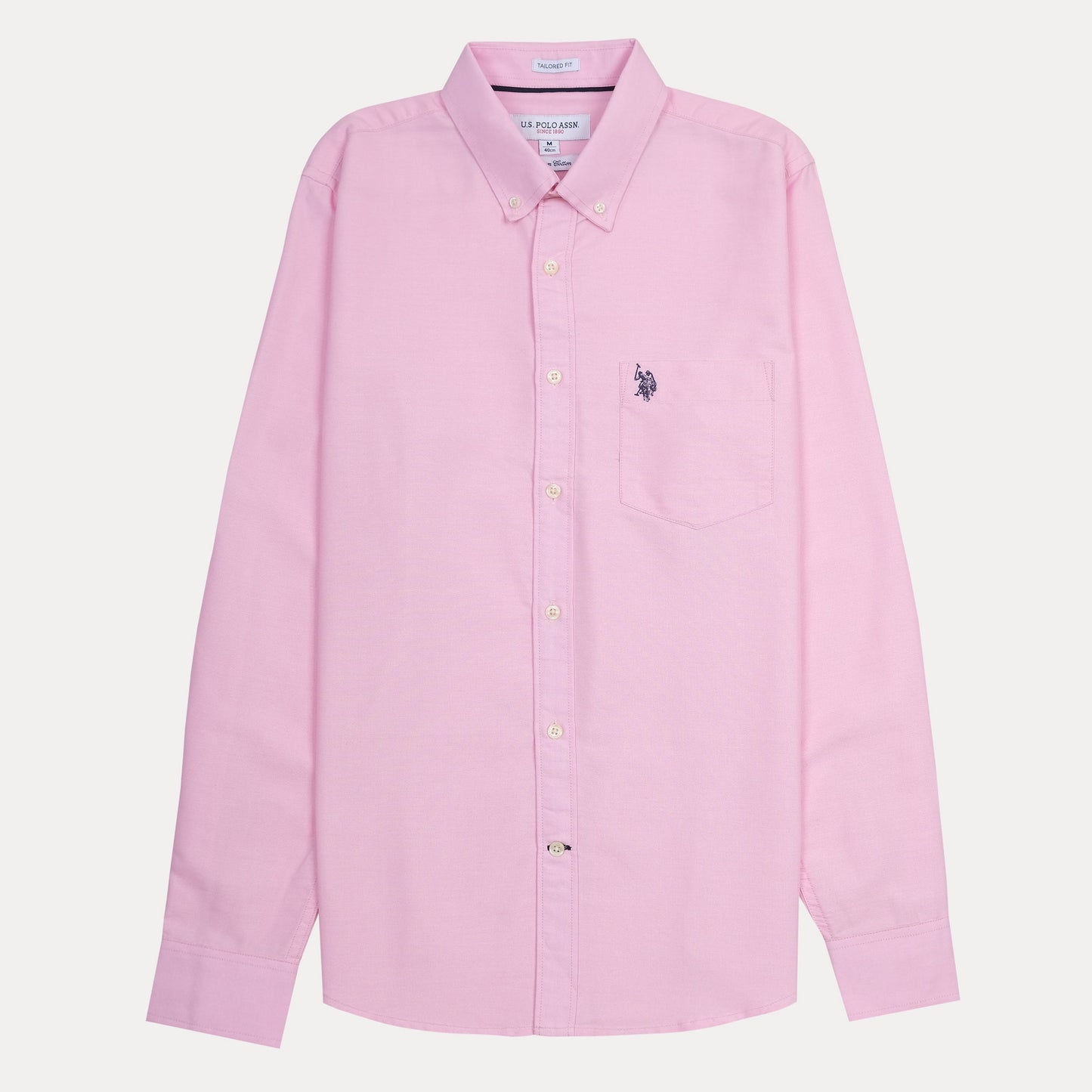 U.S. Polo Assn. Tailored Fit Cotton Shirt in Blushing Pink